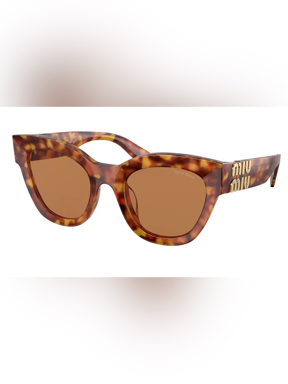 Miu Miu MU 01YS Tortoiseshell Sunglasses with Brown Lenses